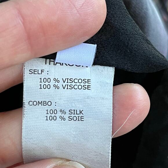 Thakoon Addition Black Floral Long Sleeve Mini Dress Size 4 - Picture 8 of 9